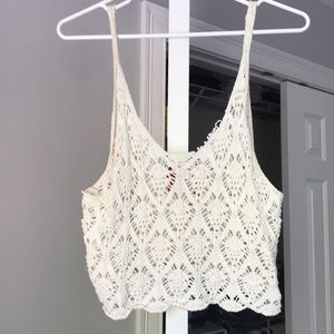 Crochet cream top from H&M.
